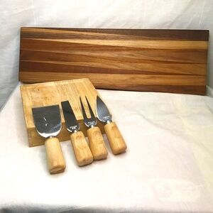 Charcuterie, Cutting Board and a Set of Cheese Tools, or Knives. NWOT